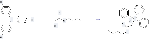 Acetamide,N-butyl-2-chloro- can be used to produce butylcarbamoylmethyl-triphenyl-phosphonium; chloride by heating